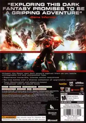 Wolfenstein (USA) box cover back